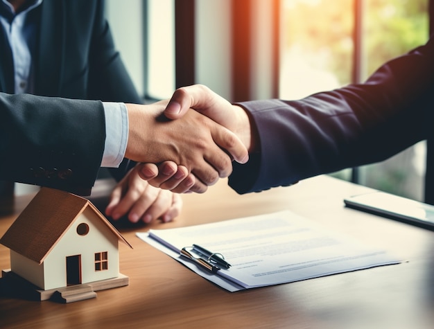 Real estate agents working together on a loan file