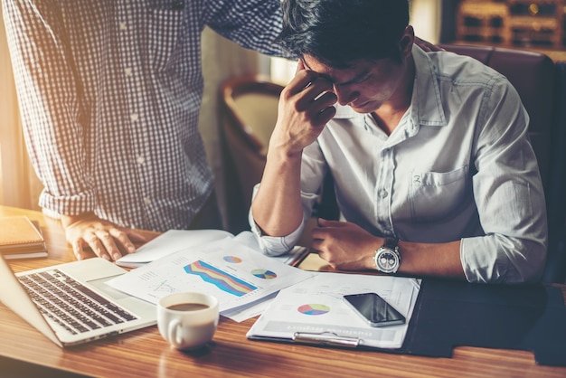 Person reviewing a financial report